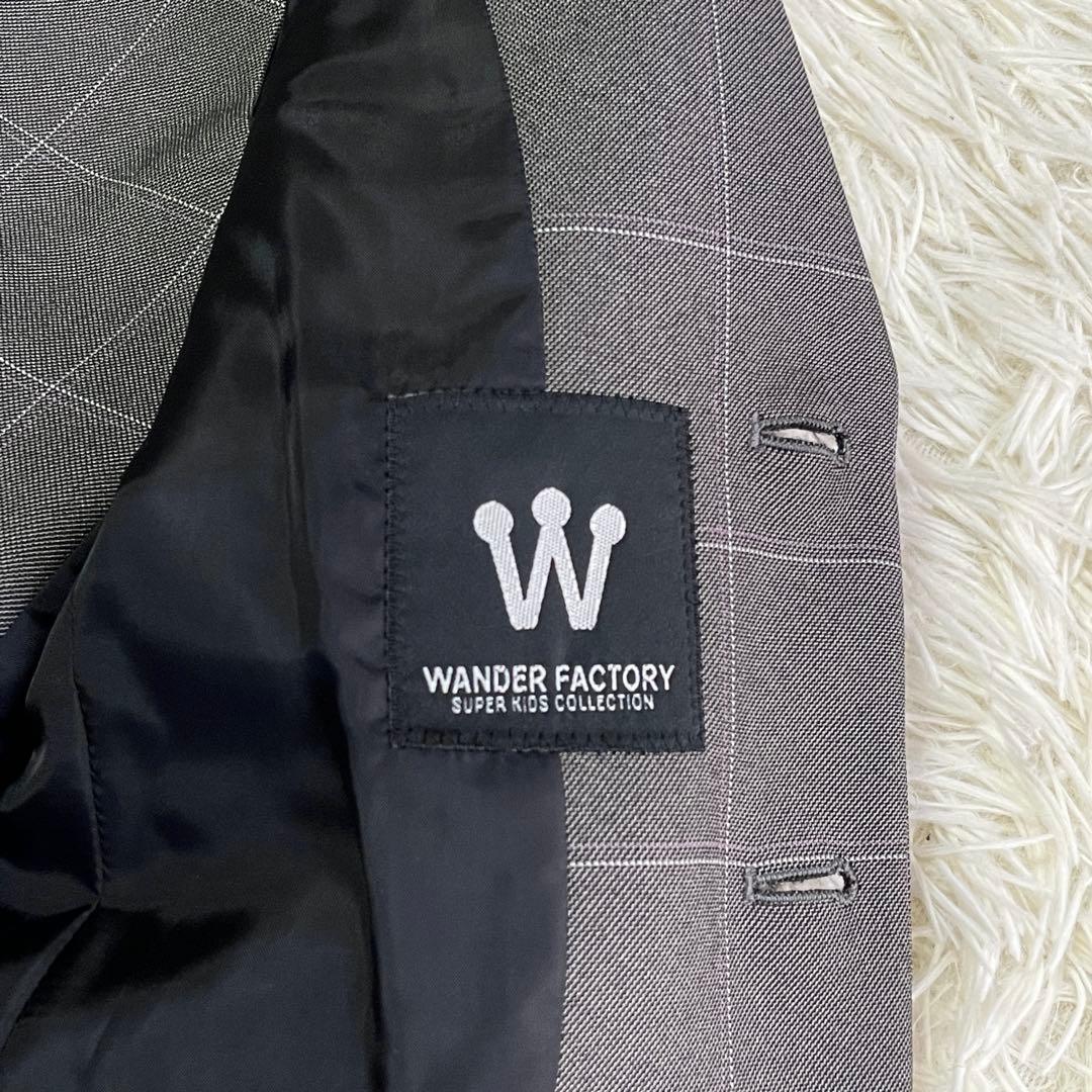 【美品】ワンダーファクトリー フォーマルスーツ6点セット120 グレー