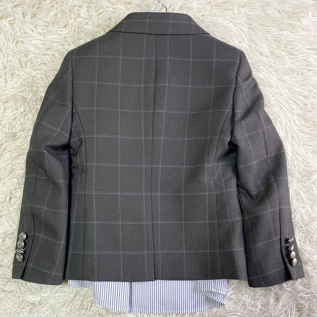 【美品】ワンダーファクトリー フォーマルスーツ6点セット120 グレー