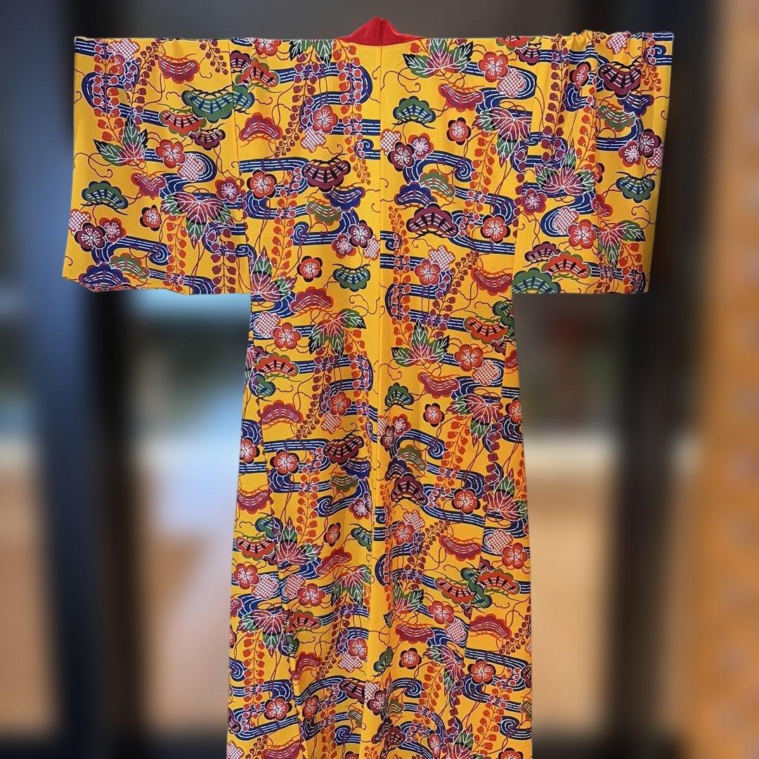 琉球紅型打ち掛け(黄色)