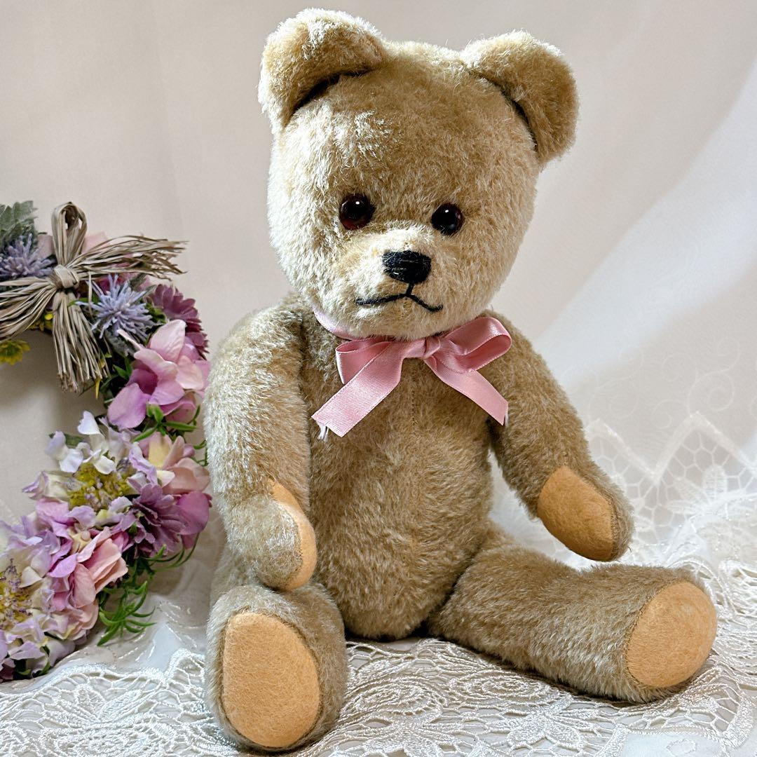 バナナ猫様　アンティークベア4体+ドール1体セット