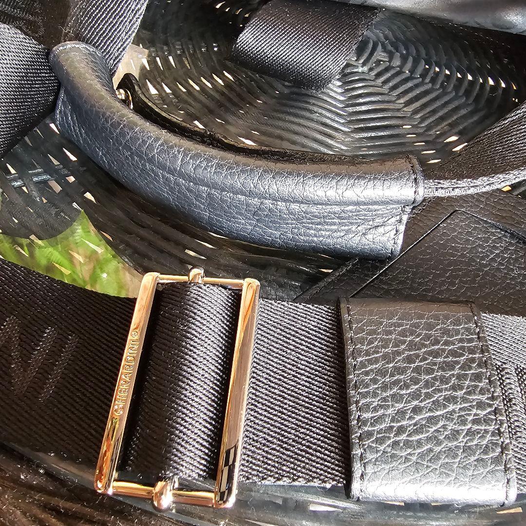 GHERARDINI　ゲラルディーニ　ブラックナイロンボストンバッグ