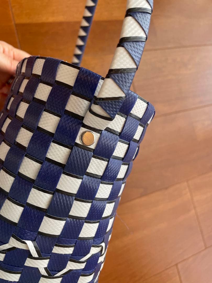 マルニ カゴバッグ ブルー