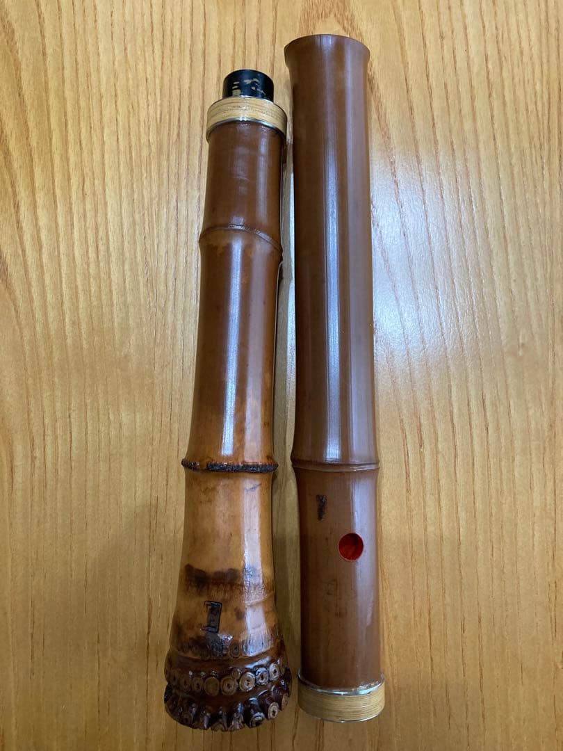 琴古流尺八　陵童銘　一尺八寸管