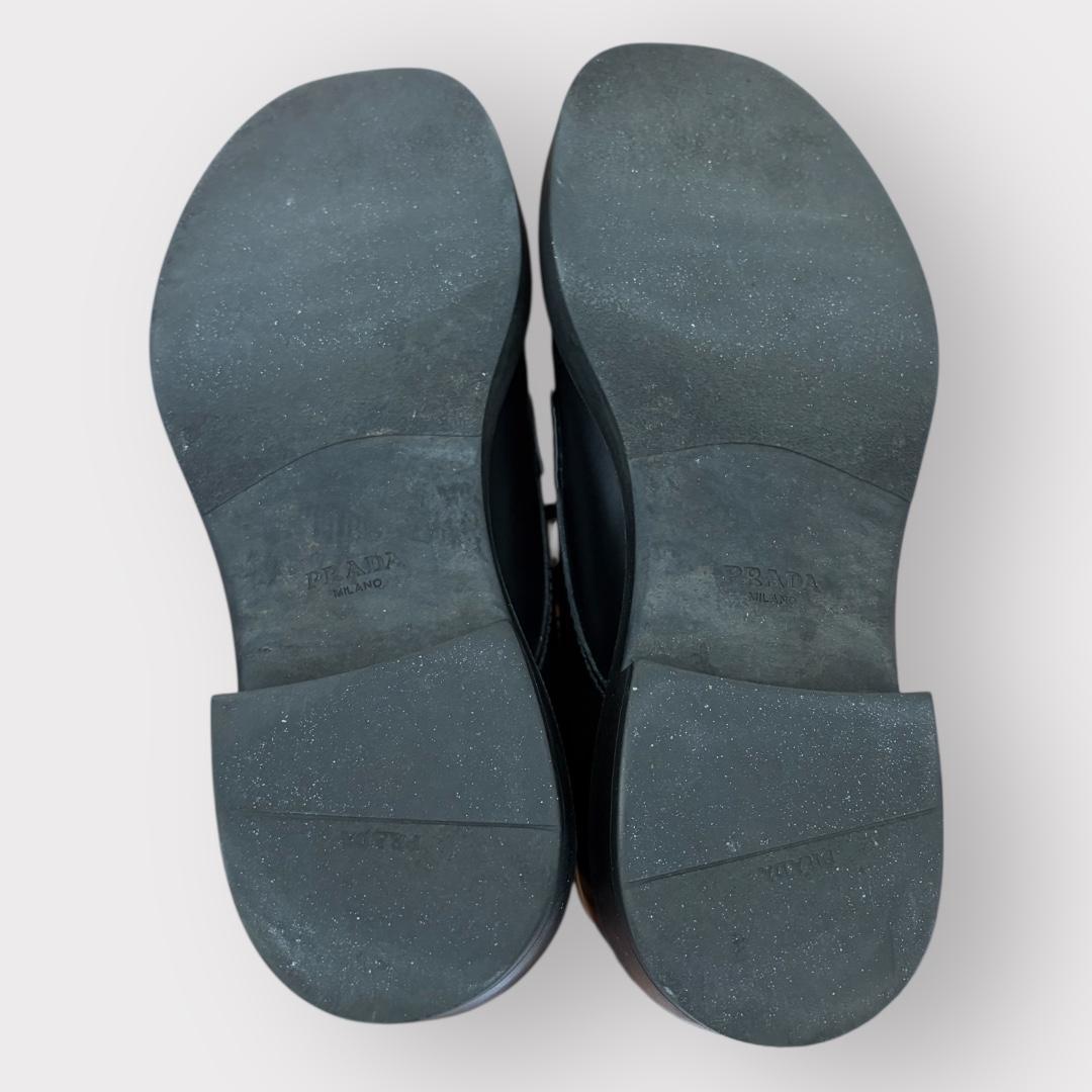 ★24AW PRADA プラダ レザー シューズ 靴 7.0 26.0cm