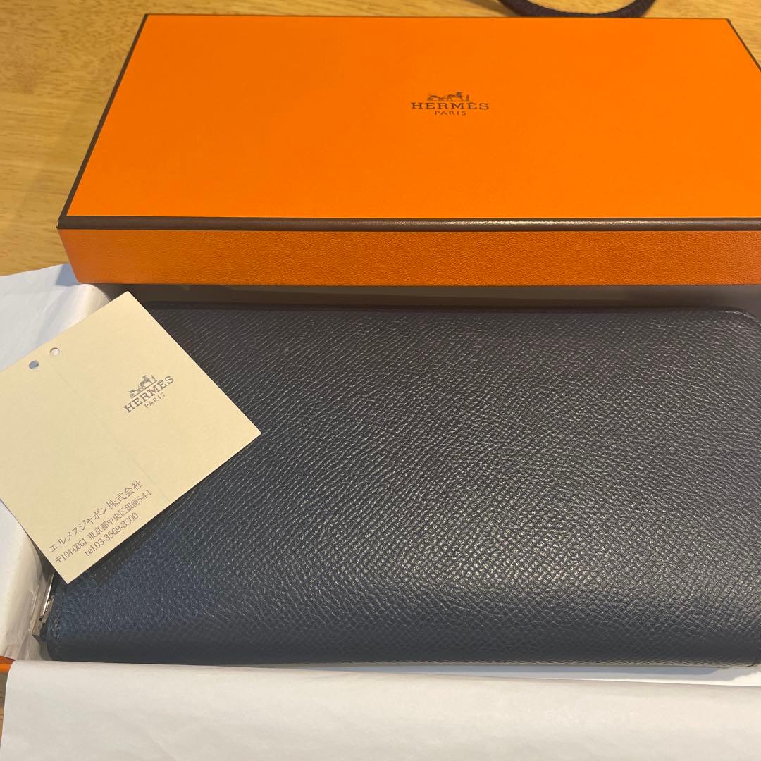 エルメス　アザップ　シルクイン　ネイビー