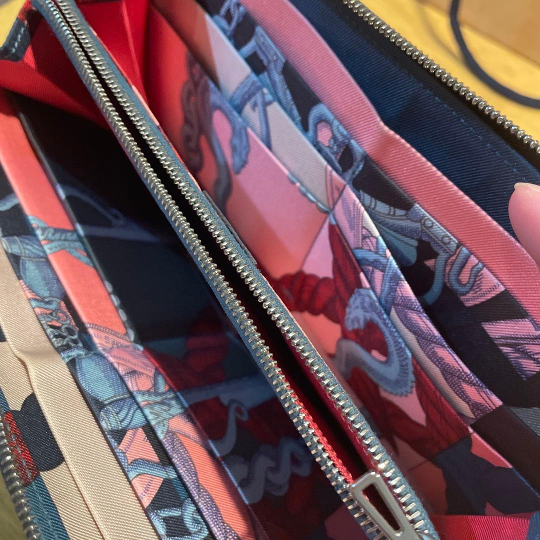 エルメス　アザップ　シルクイン　ネイビー