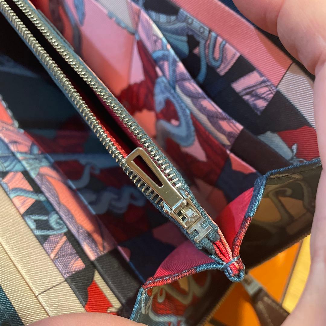 エルメス　アザップ　シルクイン　ネイビー