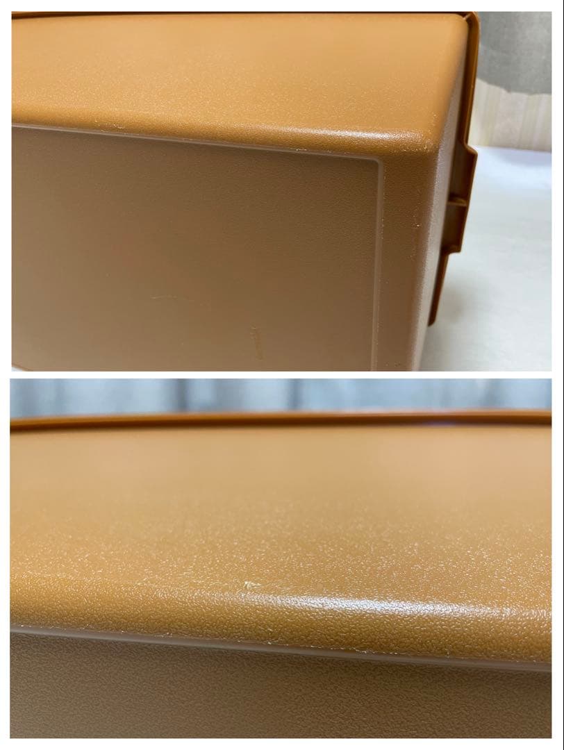 美品/2個セット/タッパーウェア/ディープ/ロング/スーパーケース/セピア②