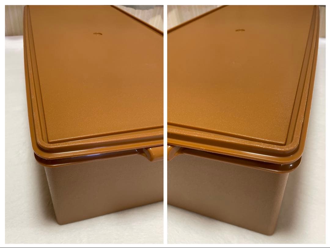 美品/2個セット/タッパーウェア/ディープ/ロング/スーパーケース/セピア②