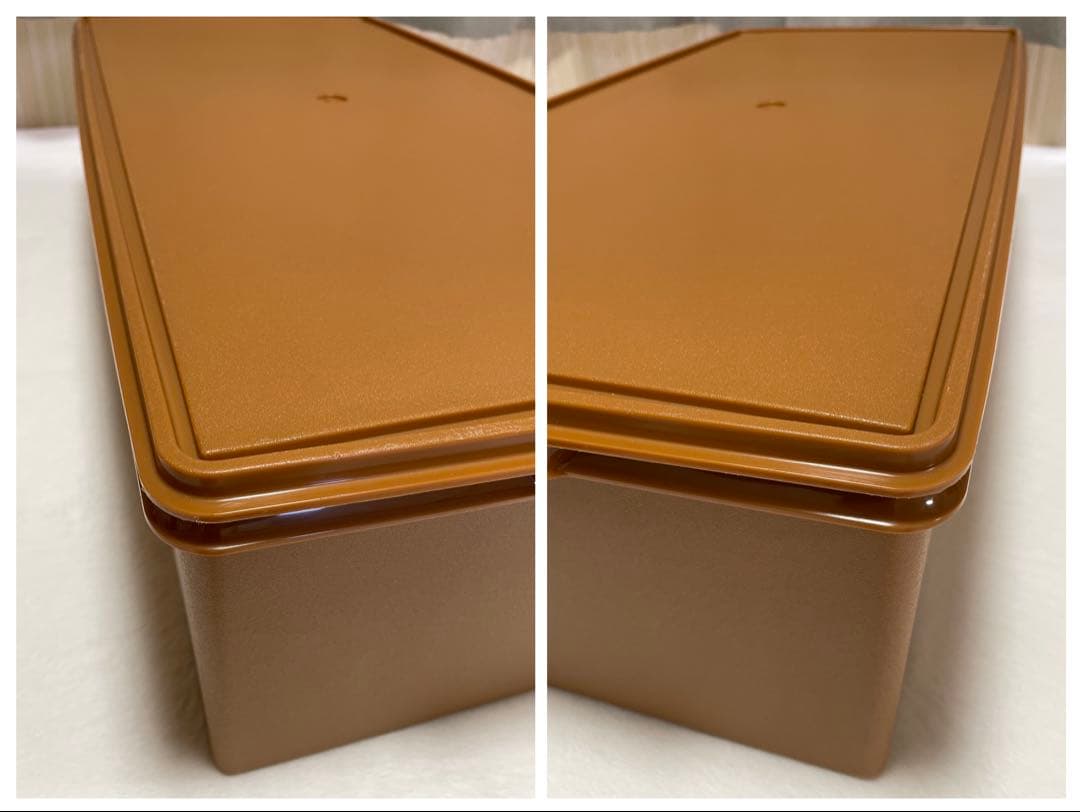 美品/2個セット/タッパーウェア/ディープ/ロング/スーパーケース/セピア②