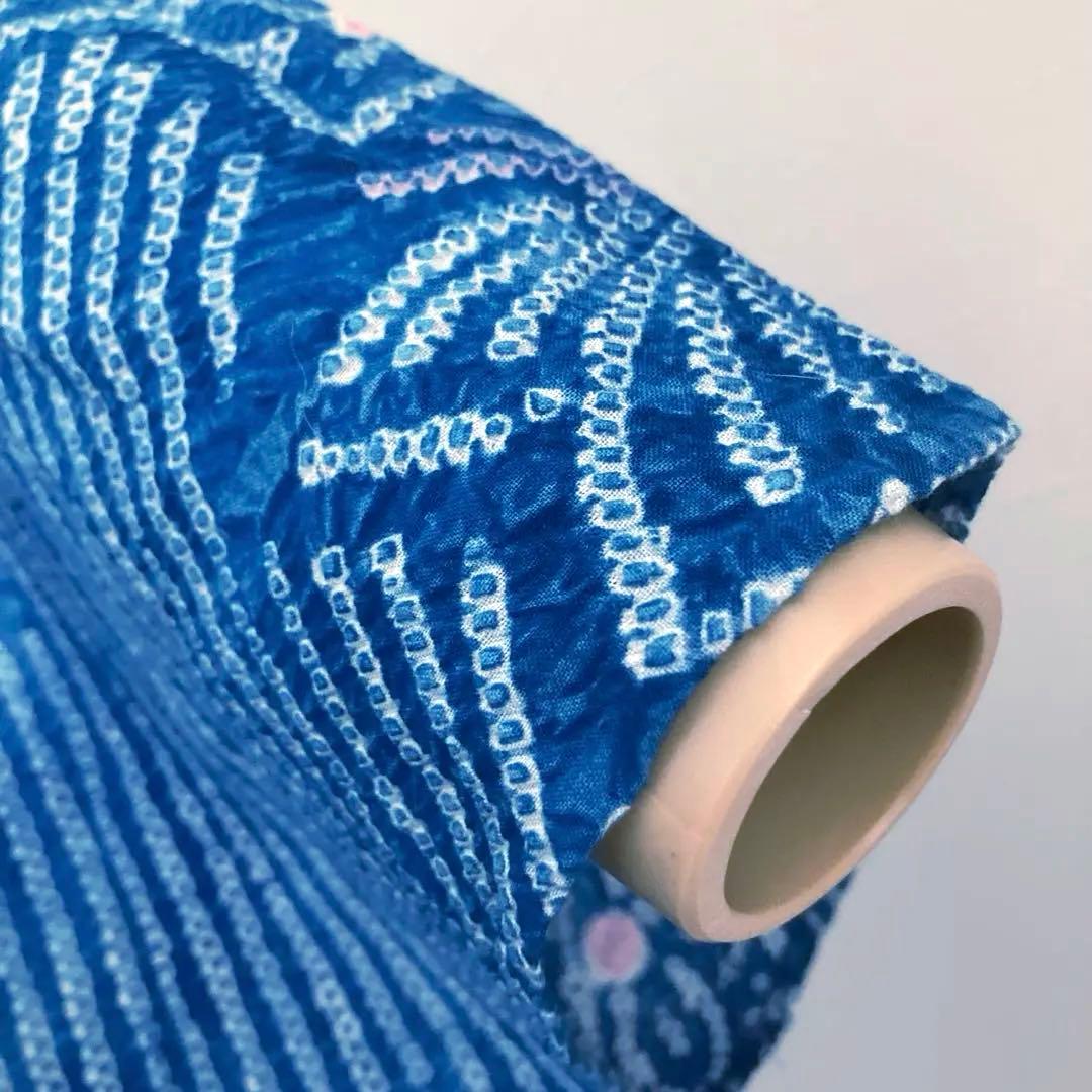 有松絞り　浴衣　鳴海絞り　未使用しつけ糸付　159cm 絞り浴衣　No.200