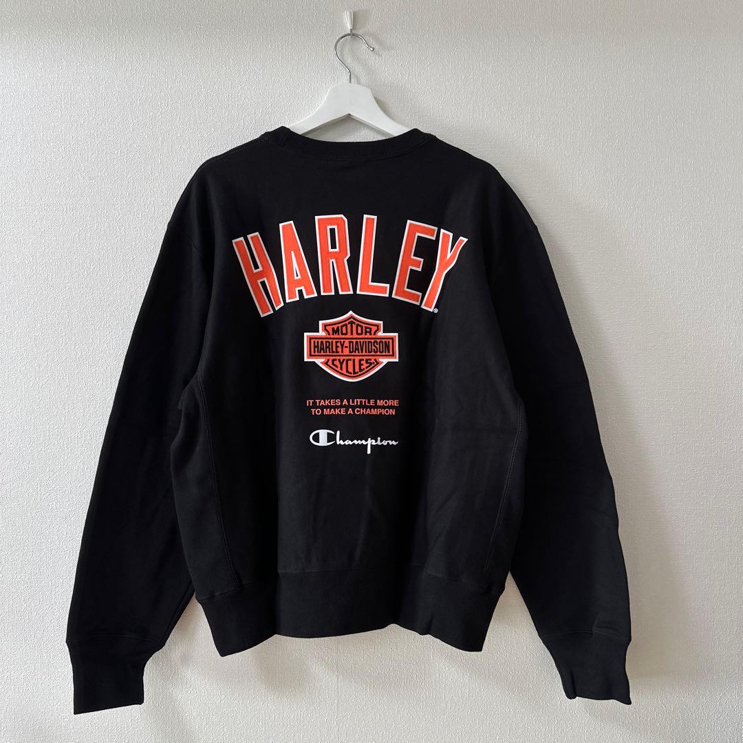 Champion × Harley-Davidson ハーレー スウェット M