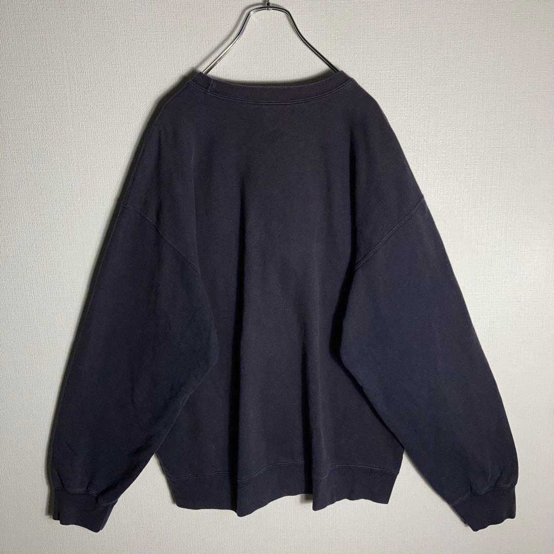 SUPREME‼︎ スウェット ビッグロゴ 刺繍ロゴ 紺 XL.