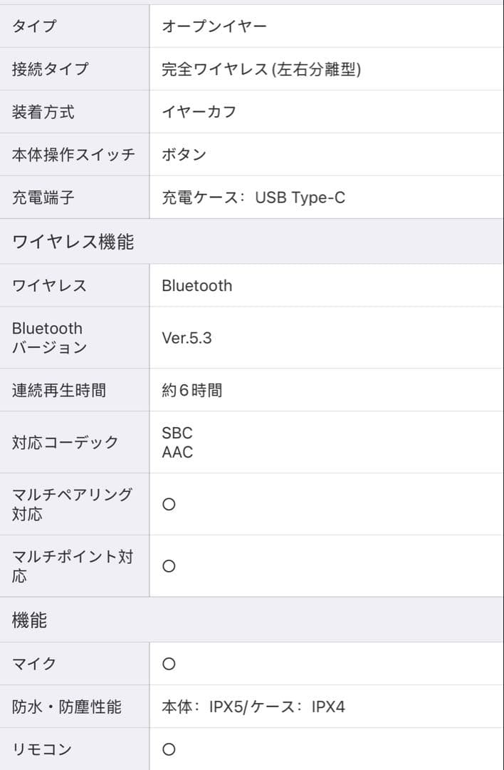 sound earcuffs AM-TW02COM [Black×Black]