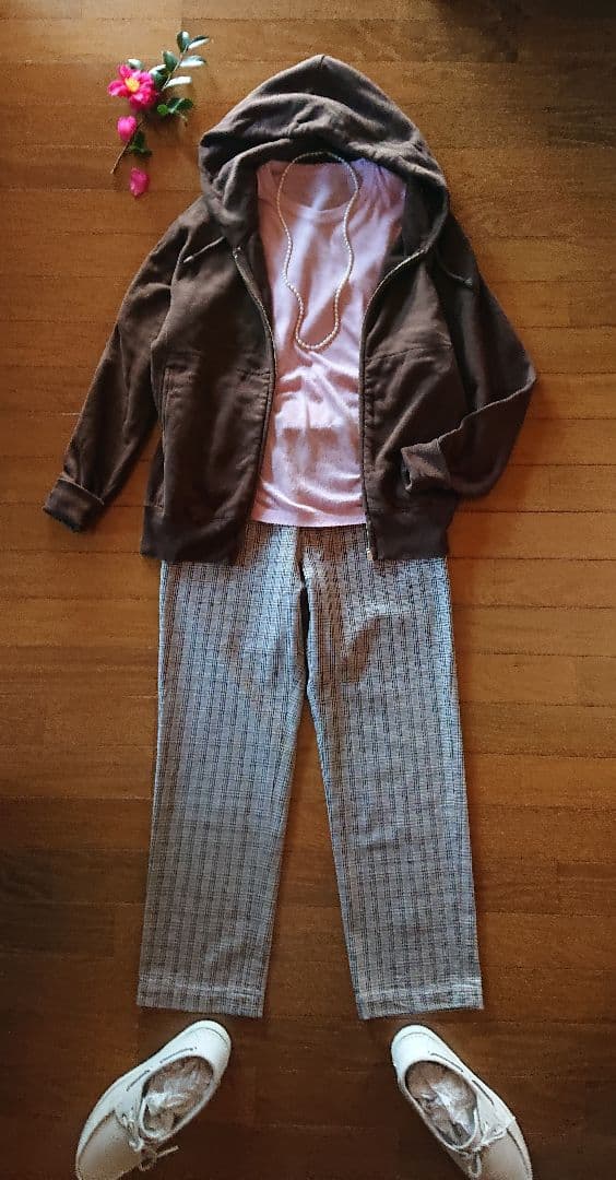 45R☆裏毛の908ジップフーディ/ブラウン♪