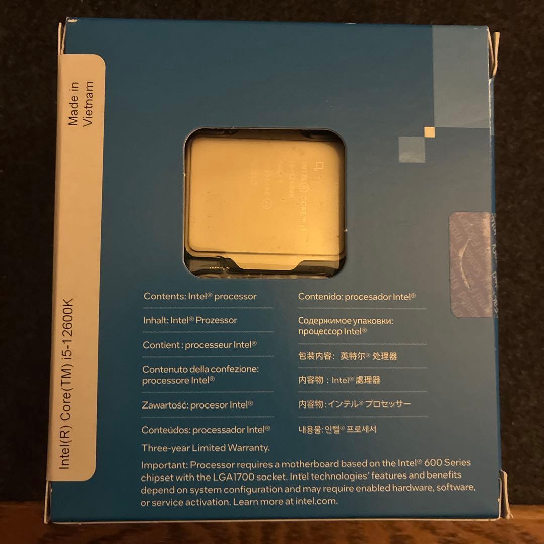 【新品】Intel Core i5-12600K 12th Gen CPU