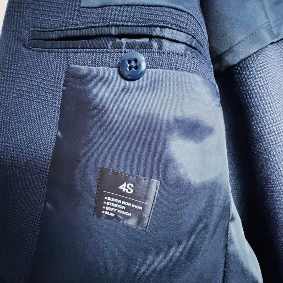 【極美品・完売色】スーツセレクト 4S 3ピース　高機能　スーツ AB5 通年可