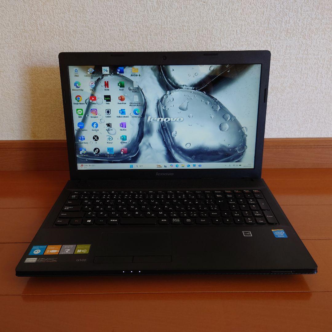 設定済✨️レノボノート✨️Lenovo G500ブラック✨️Win11＆オフィス