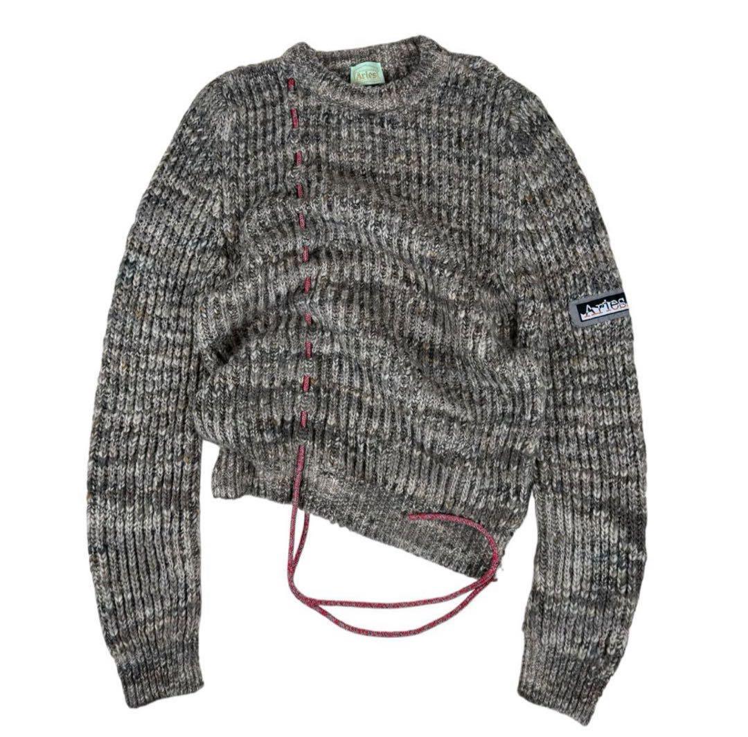 ARIES アリエス　ドローストリングコードニットセーター プルオーバーニット