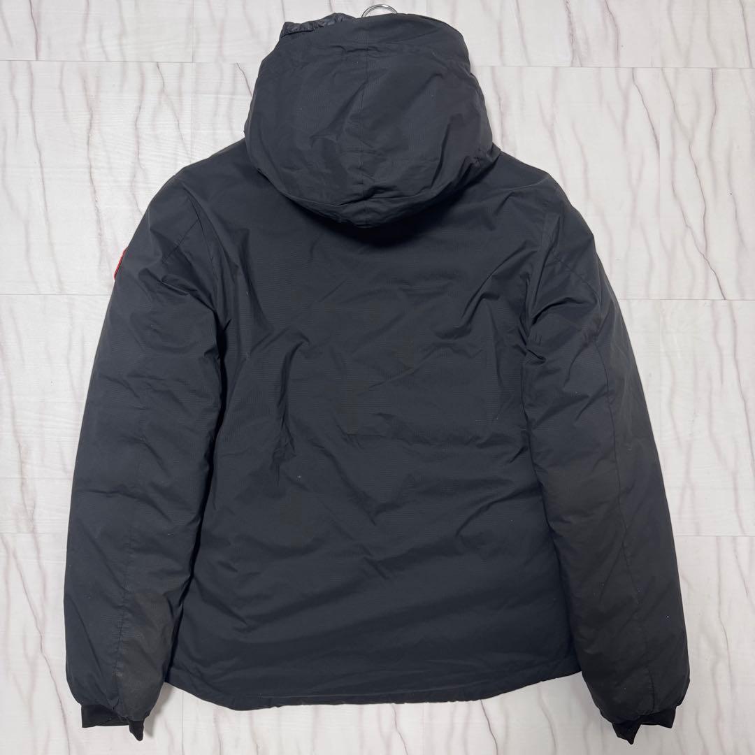 XL相当✨ カナダグース ロッジ フーディ ライトダウンジャケット 黒 フード