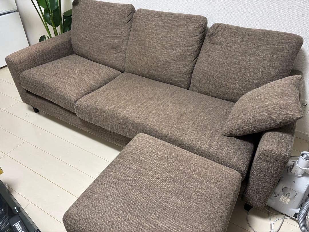 ブラウン　カウチソファ ニトリ