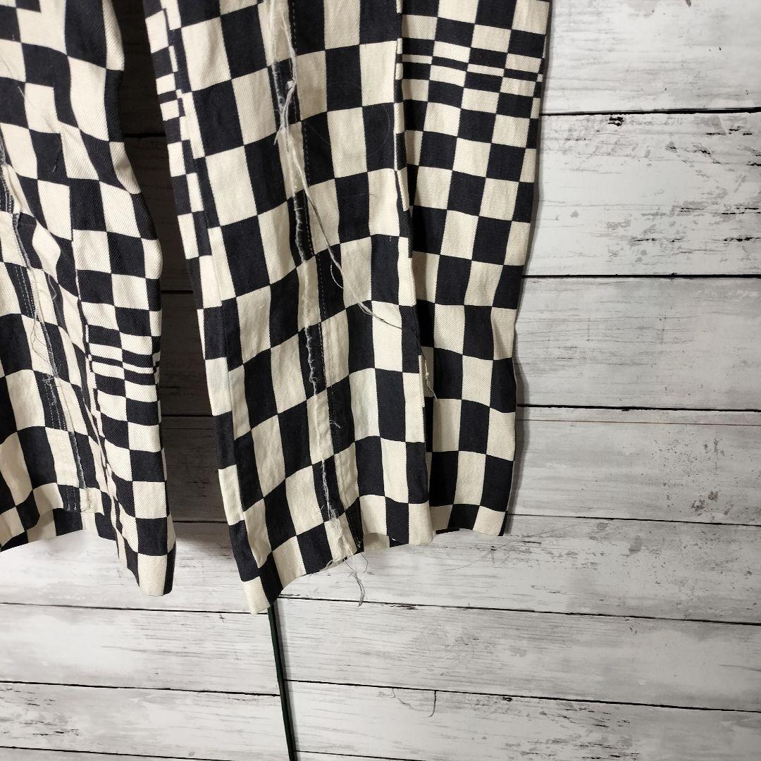 オールド品 コムデギャルソン 目の錯覚デザイン クロップド丈パンツ 再構築