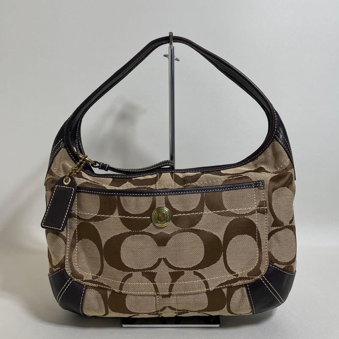 2511-305｜コーチ シグネチャー ハンドバッグ ダークブラウン