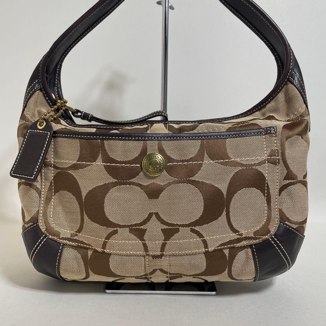 2511-305｜コーチ シグネチャー ハンドバッグ ダークブラウン