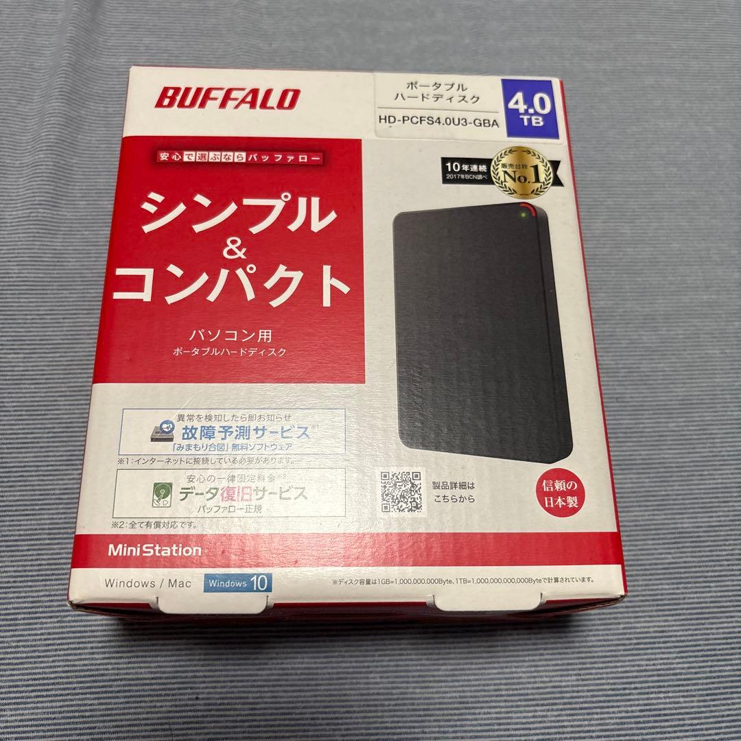 BUFFALO ポータブルハードディスク 4TB