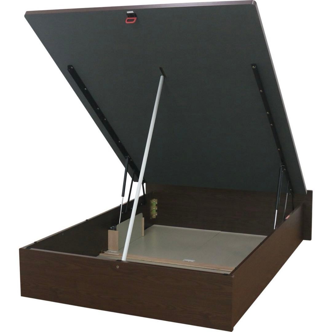 ニトリ 跳ね上げ(油圧式)収納付き ダブルベッド フレーム タテ 深型