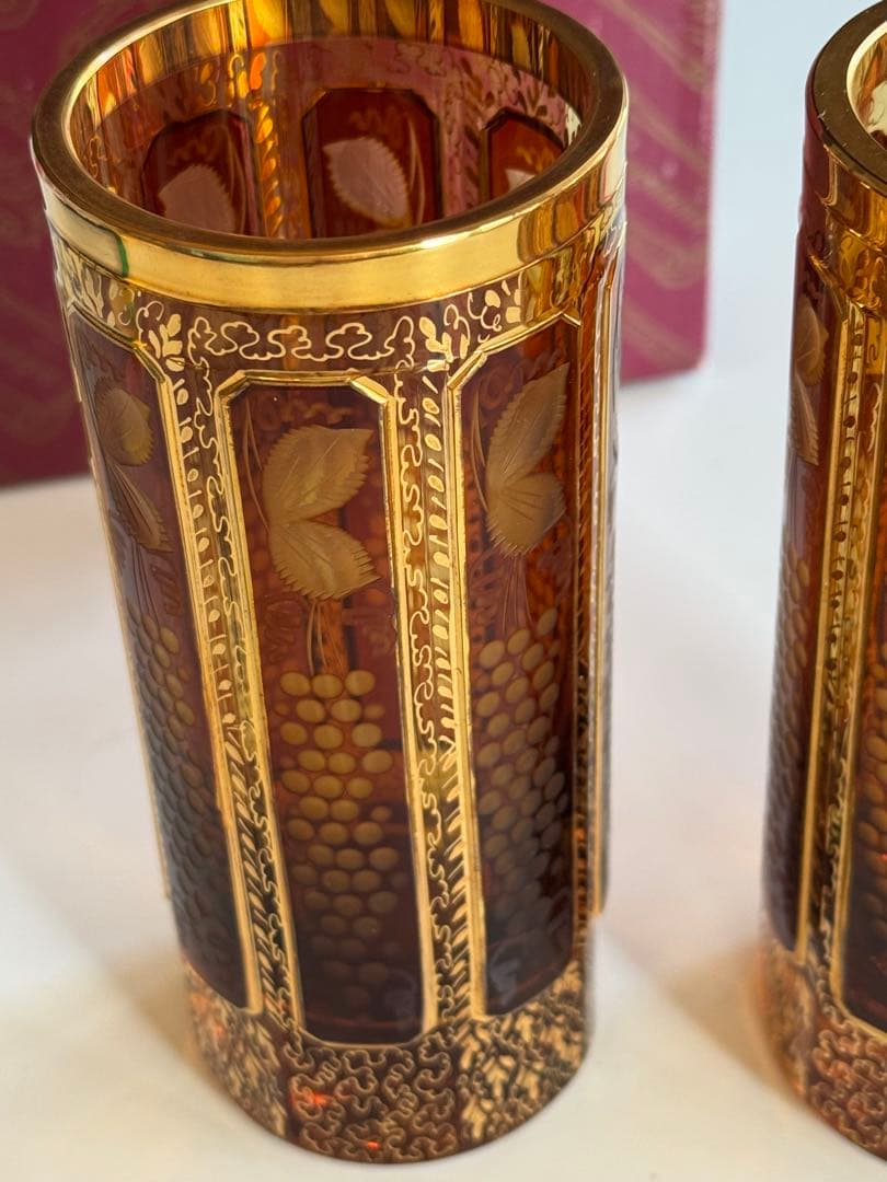 ボヘミアンクリスタル　エーゲルマン　 グラス2個セット