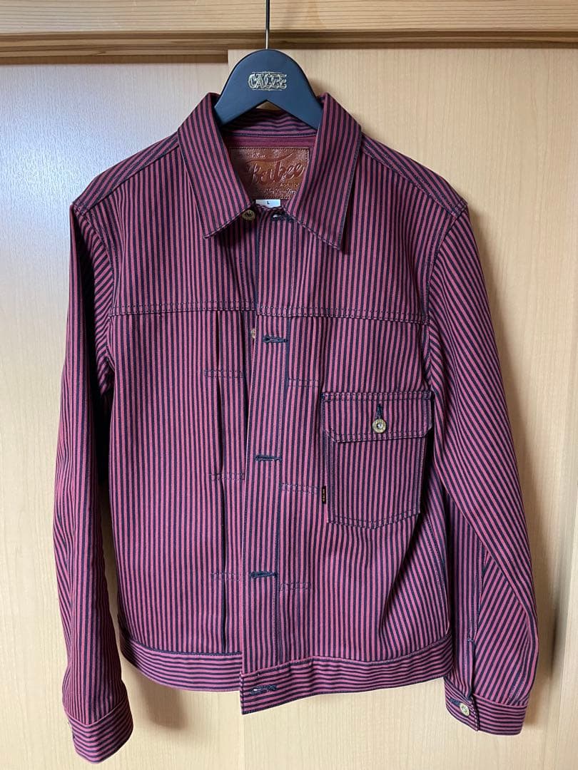 ジャケット・アウター CALEE COLOR HICKORY 1st TYPE JACKET