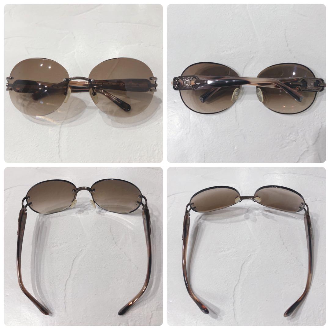 ☆美品☆ CELINE サングラス ブラウン 縁無し ケース 1439G