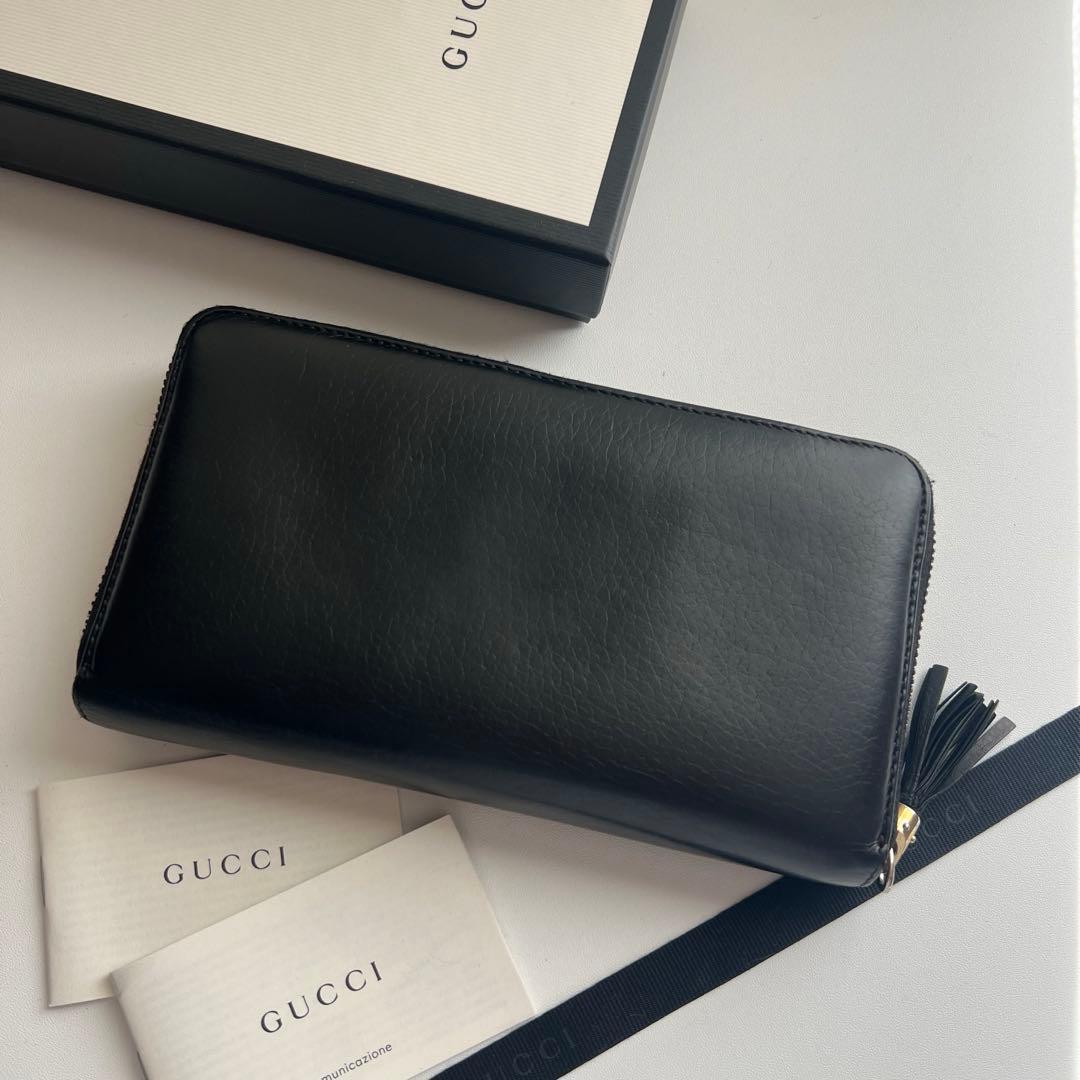 47 美品 GUCCI グッチ SOHO 長財布 ラウンドファスナー