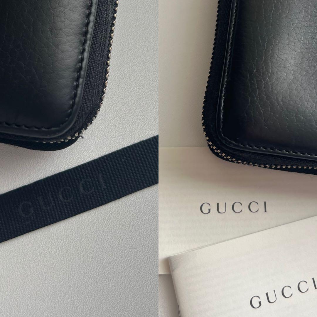 47 美品 GUCCI グッチ SOHO 長財布 ラウンドファスナー