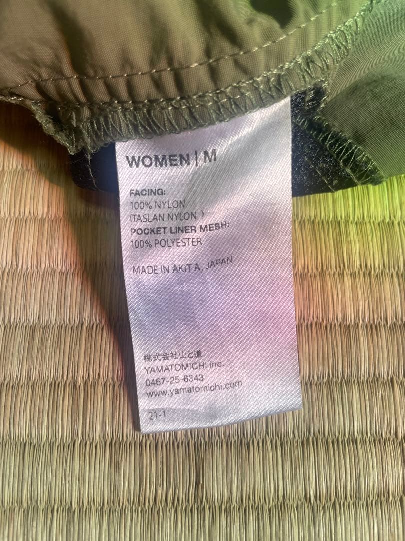 山と道　5-pocket shorts Olive. Women M