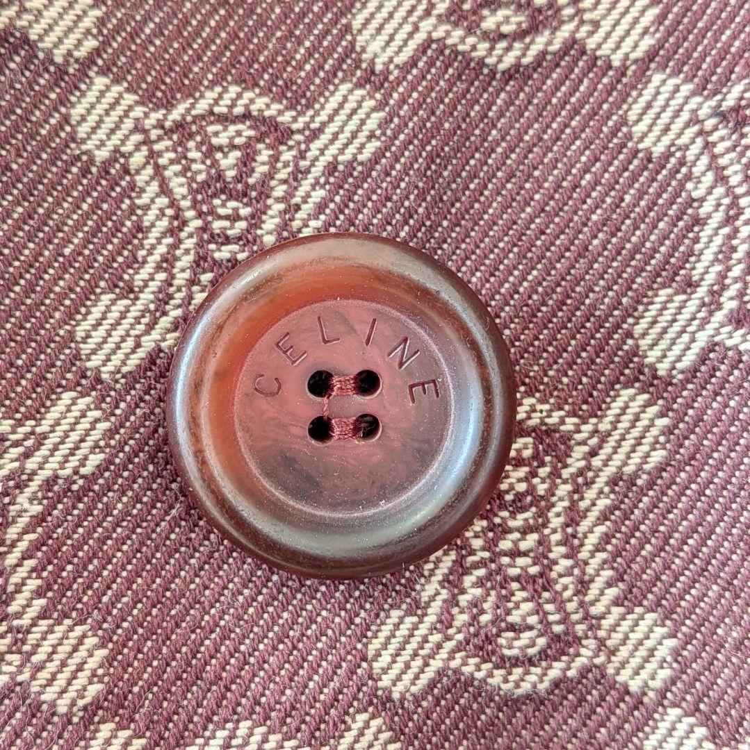 CELINE マカダム柄 Pコート 36 ハンガー付