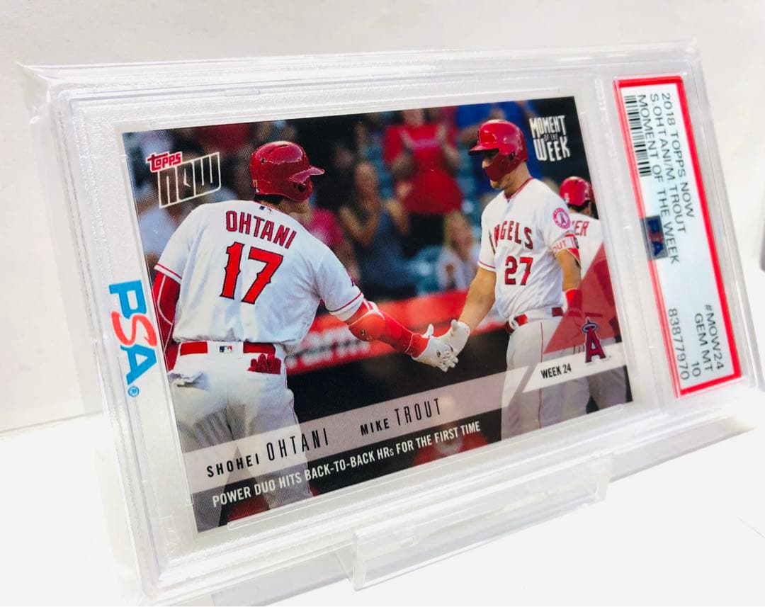 PSA10 大谷翔平 トラウト 2018 TOPPS Now MOW24 RC