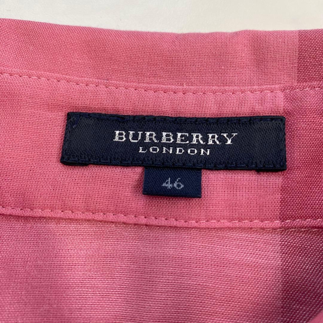 美品★BURBERRYロンドン 長袖シャツ チュニック ノバチェック 紐付き46