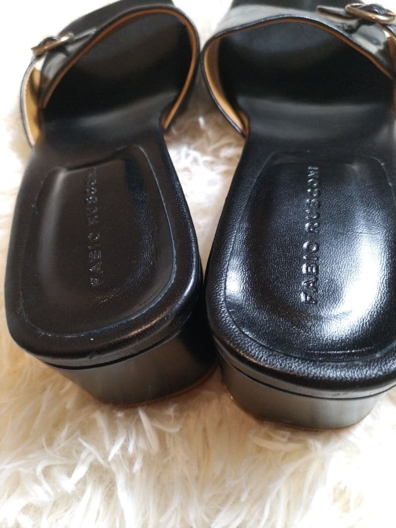 【美品】39 ファビオルスコーニ ミュール サンダル ブラック 24cm