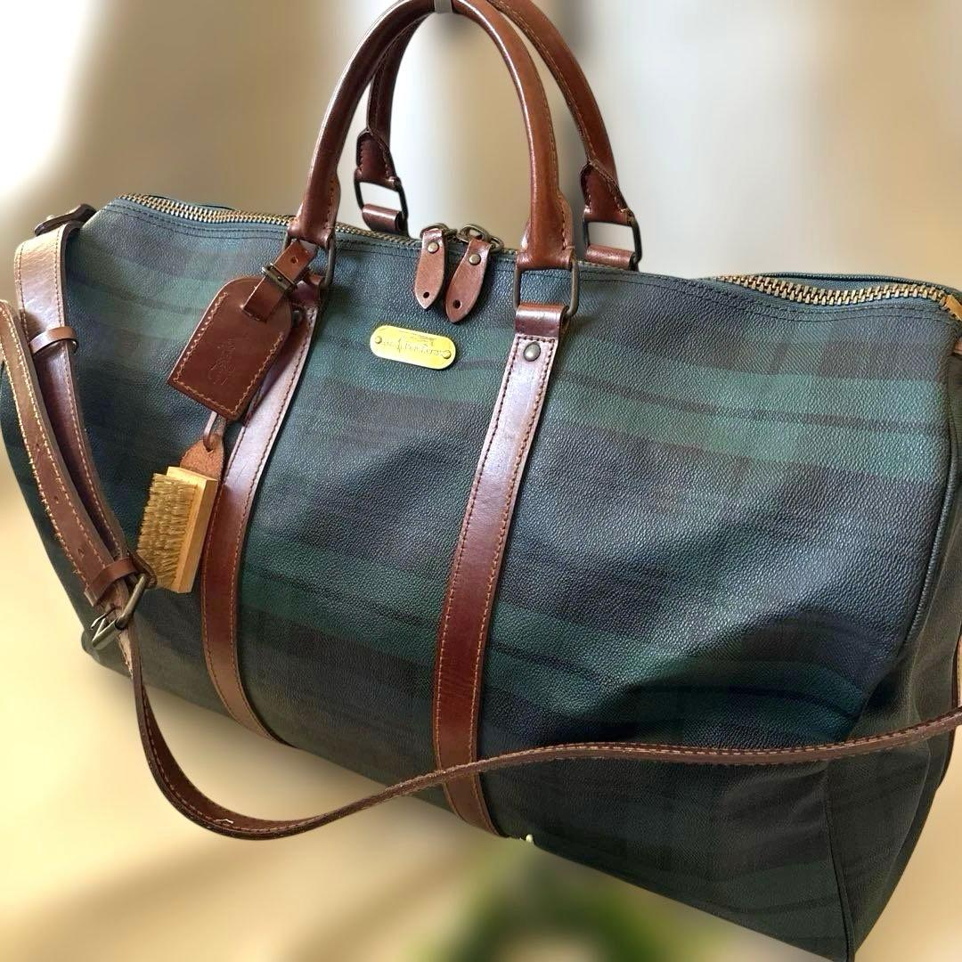 美品✨ラルフローレン ブラックウォッチ　2way ボストンバッグ　付属品 大きめ