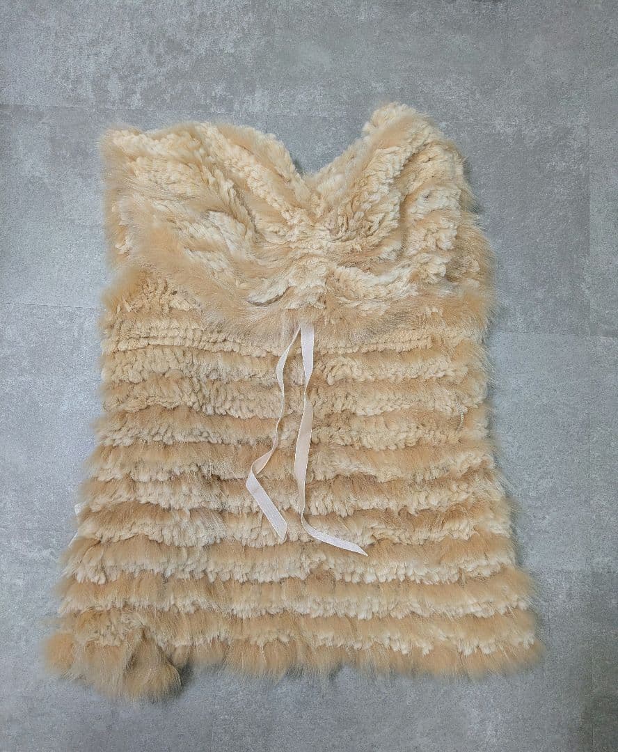 新品 ブルーフォックスフヤーン レッキスラビット コート ベスト