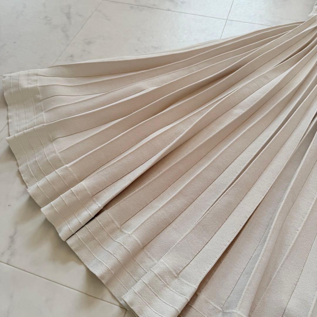 希少42★定価9.8万 フォクシー メトロノーム ニットワンピース フレア