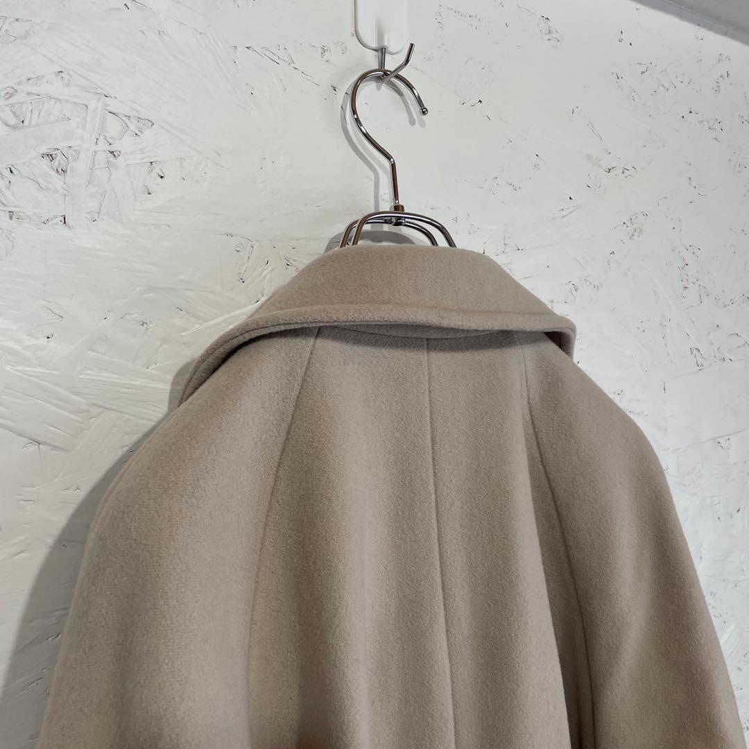 2023AW【SHIPS any】スタンドダブルカラーコート　ベージュ　36