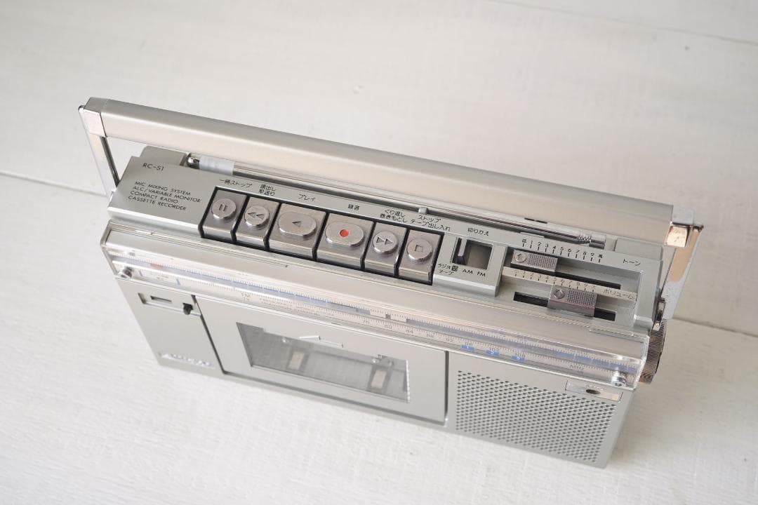 Victor 小型ラジカセ 動作品 カセットテープ・ラジオ可 昭和レトロ 美品