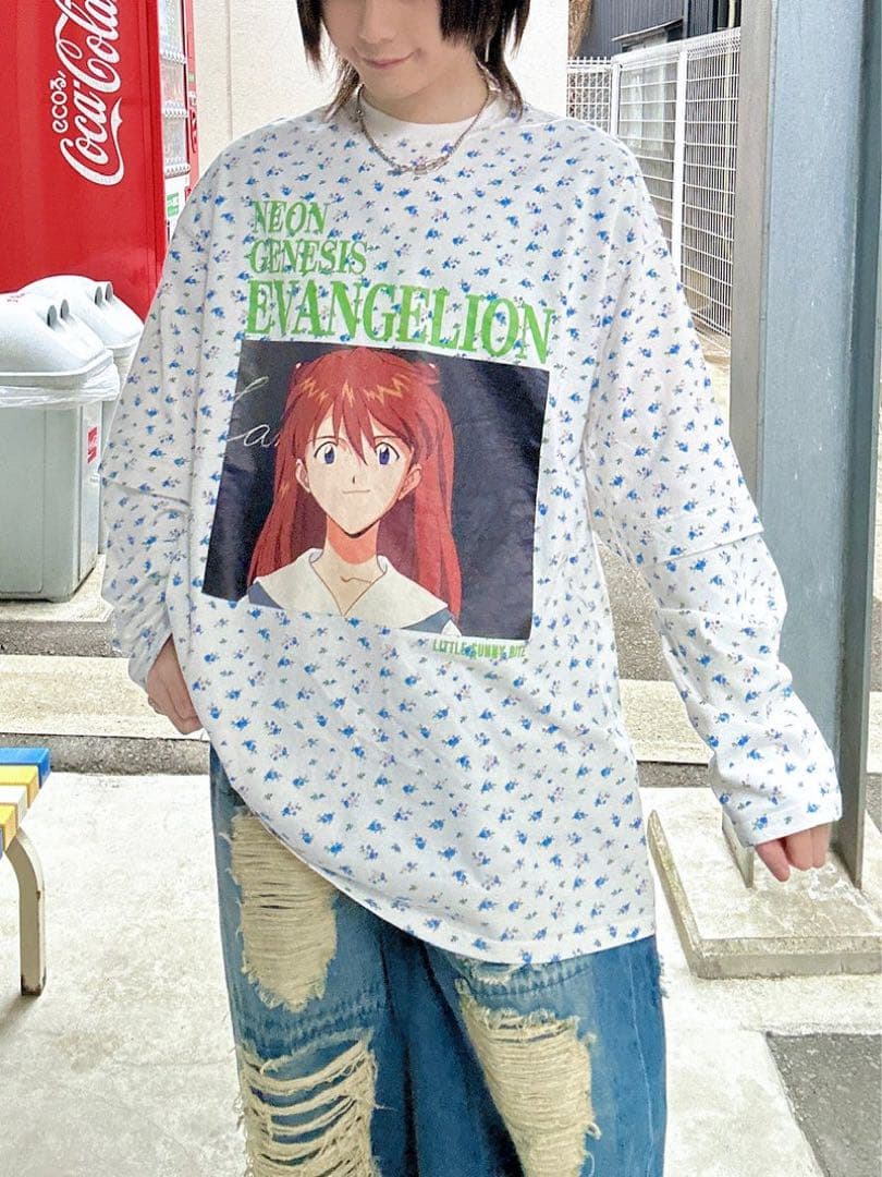 新品　little sunny bite エヴァンゲリオン　BIG長袖Tシャツ