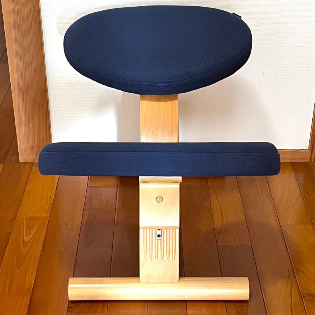 美品　サカモト　バランスイージー バランスチェア ネイビー