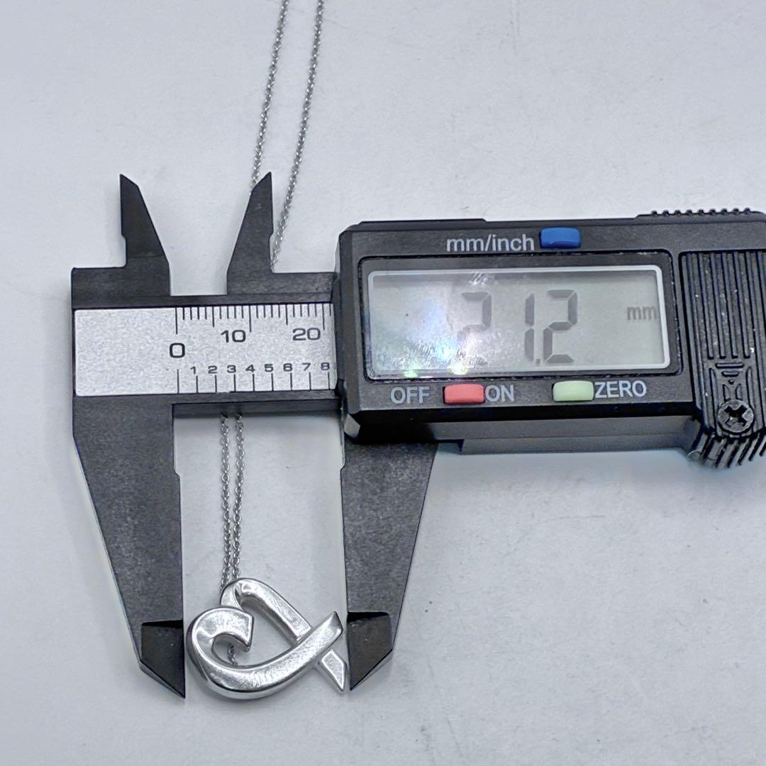 【希少】ティファニー　ラビングハート　ネックレス　ミディアム　シルバー　美品