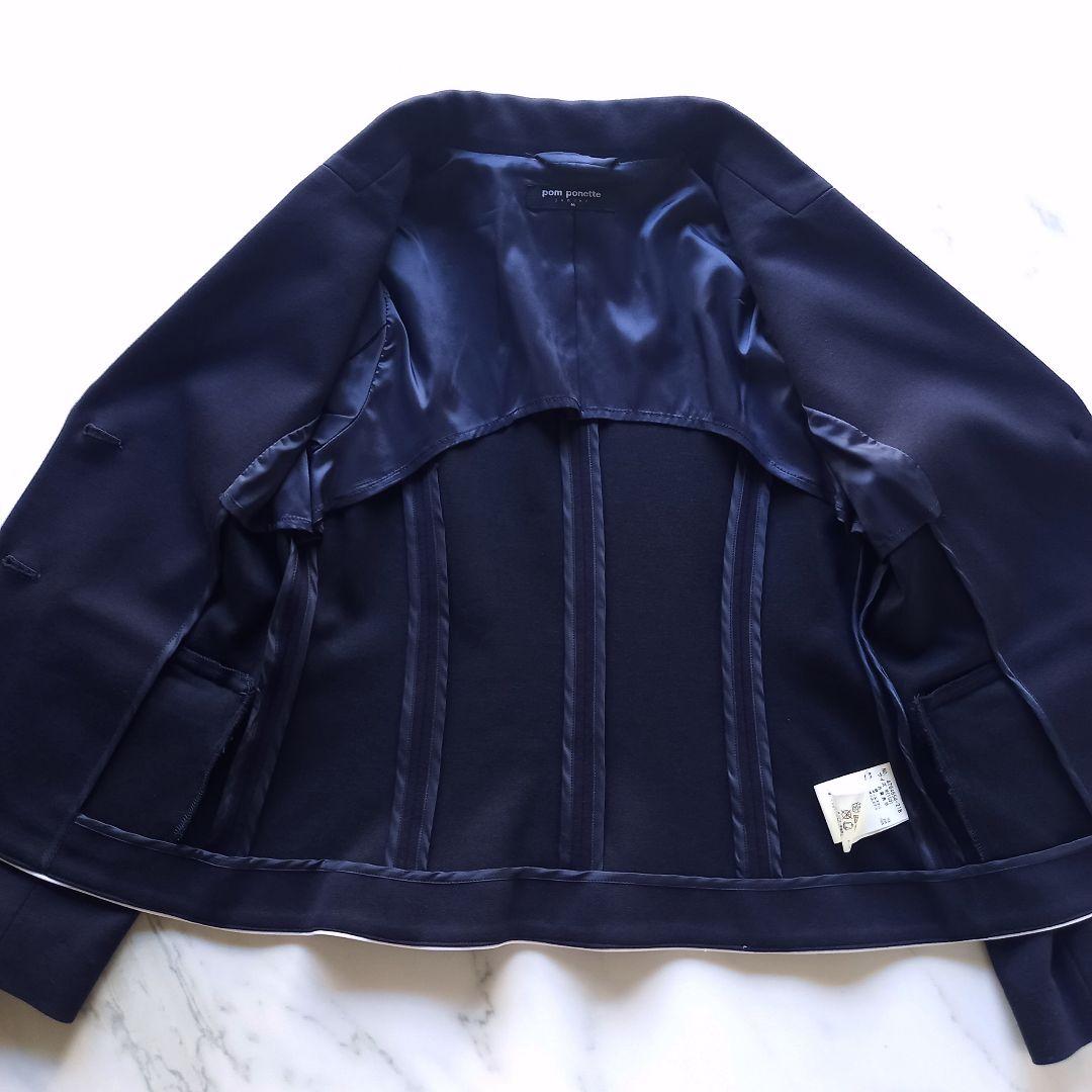 ポンポネット♥️150 卒服　卒業　お受験　フォーマル　青　チェック　冠婚葬祭