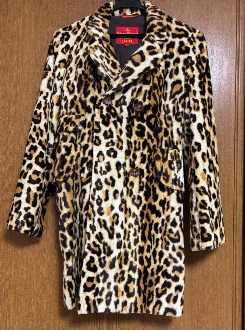 ヴィヴィアン・ウエストウッド ヒョウ柄 ダブルブレストコート